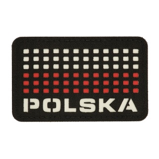 M-TAC Naszywka na rzep Polska z flagą 50x80 Laser Cut Black/White/Red