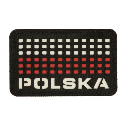 M-TAC Naszywka na rzep Polska z flagą 50x80 Laser Cut Black/White/Red