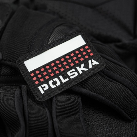 M-TAC Naszywka na rzep Polska z flagą 50x80 Laser Cut Black/White/Red