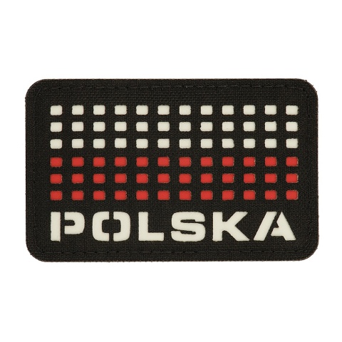 M-TAC Naszywka na rzep Polska z flagą 50x80 Laser Cut Black/White/Red