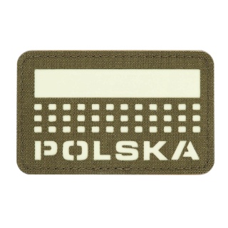 M-TAC Naszywka na rzep Polska z flagą 50x80 Laser Cut Ranger Green/Lum