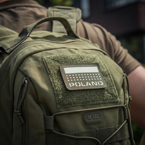 M-TAC Naszywka na rzep Polska z flagą 50x80 Laser Cut Ranger Green/Lum