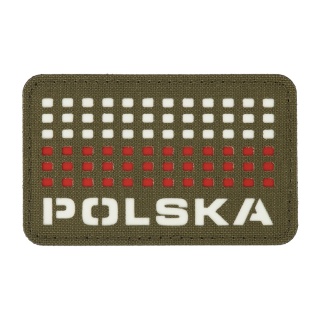 M-TAC Naszywka na rzep Polska z flagą 50x80 Laser Cut Ranger Green/White/Red
