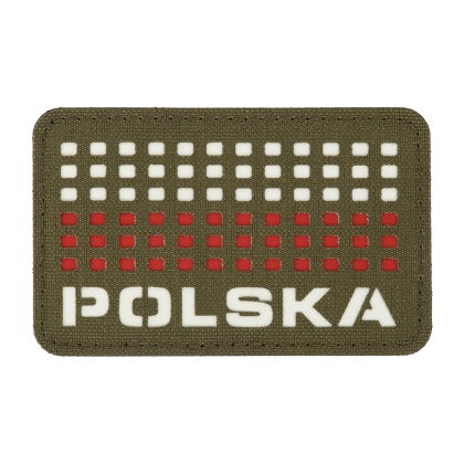 M-TAC Naszywka na rzep Polska z flagą 50x80 Laser Cut Ranger Green/White/Red