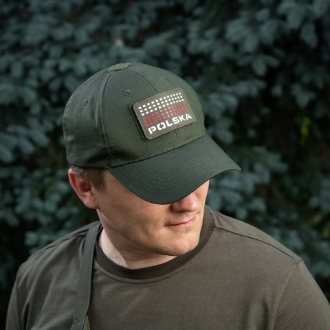 M-TAC Naszywka na rzep Polska z flagą 50x80 Laser Cut Ranger Green/White/Red