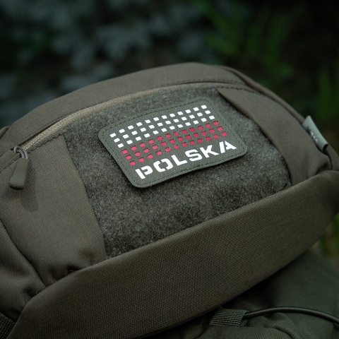 M-TAC Naszywka na rzep Polska z flagą 50x80 Laser Cut Ranger Green/White/Red