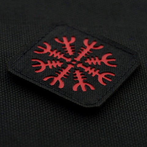 M-TAC Naszywka na rzep Hełm Grozy Laser Cut Black Red