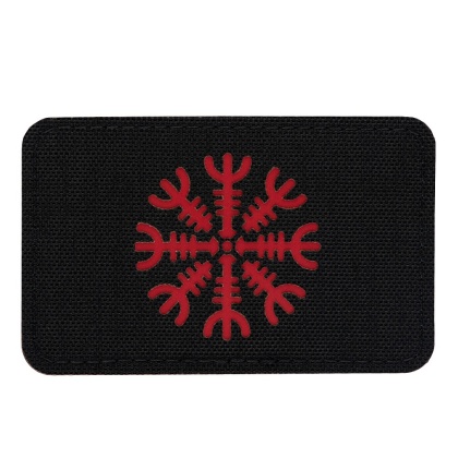 M-TAC Naszywka na rzep Hełm Grozy Pozioma Laser Cut Black Red