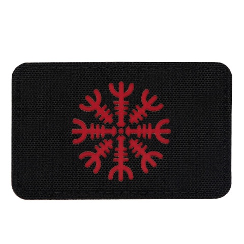 M-TAC Naszywka na rzep Hełm Grozy Pozioma Laser Cut Black Red