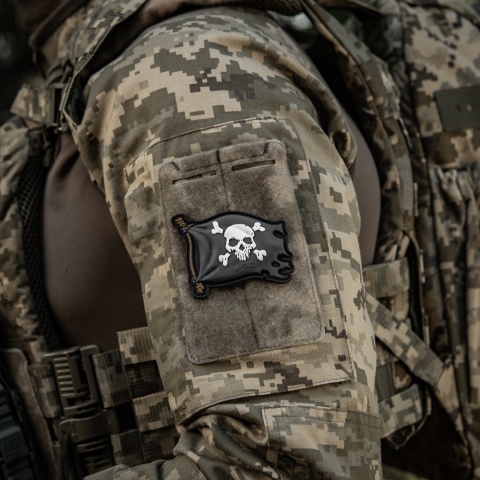 M-TAC Naszywka na rzep Jolly Roger PVC Black