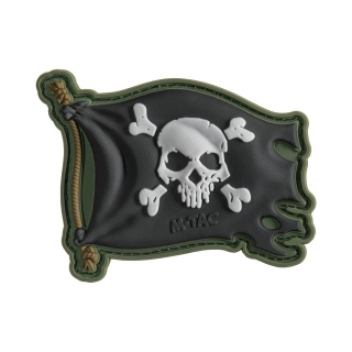 M-TAC Naszywka na rzep Jolly Roger PVC Olive Black