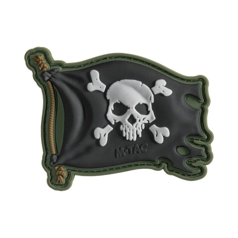 M-TAC Naszywka na rzep Jolly Roger PVC Olive Black