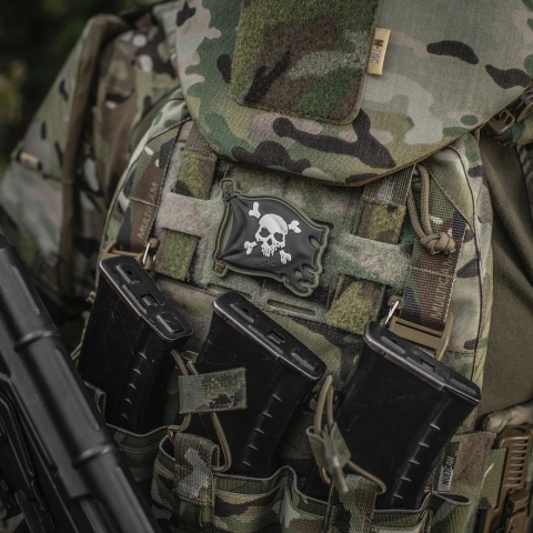 M-TAC Naszywka na rzep Jolly Roger PVC Olive Black