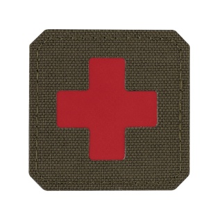 M-TAC Naszywka na rzep Medic Cross Laser Cut Ranger Green Red
