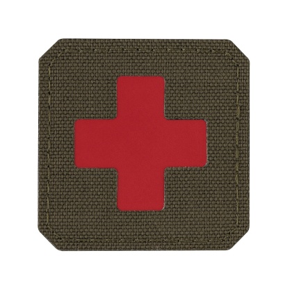 M-TAC Naszywka na rzep Medic Cross Laser Cut Ranger Green Red