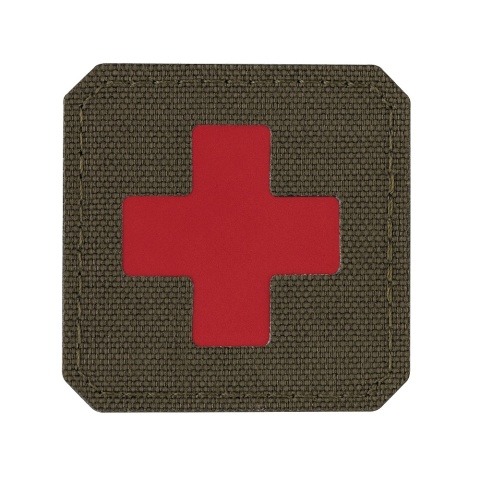 M-TAC Naszywka na rzep Medic Cross Laser Cut Ranger Green Red