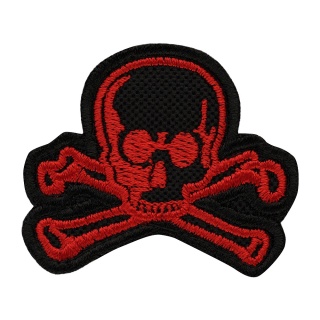 M-TAC Naszywka na rzep Old Skull Red/Black