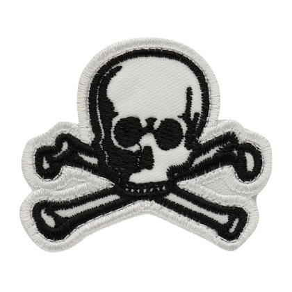 M-TAC Naszywka na rzep Old Skull White