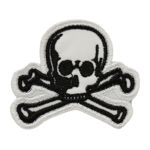 M-TAC Naszywka na rzep Old Skull White