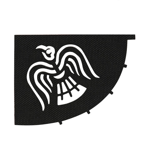 M-TAC Naszywka na rzep Sztandar Wrona Laser Cut Black