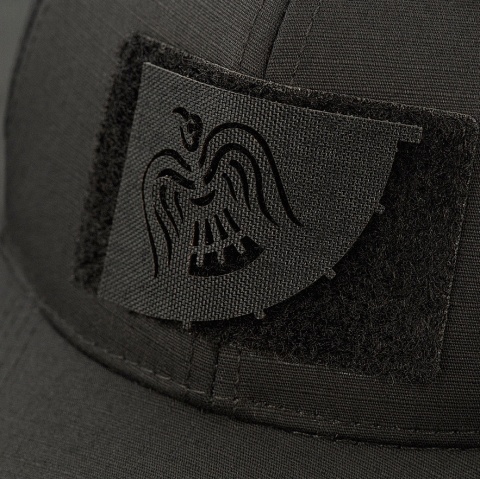 M-TAC Naszywka na rzep Sztandar Wrona Laser Cut Black