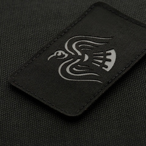 M-TAC Naszywka na rzep Sztandar Wrona Laser Cut Black/Grey