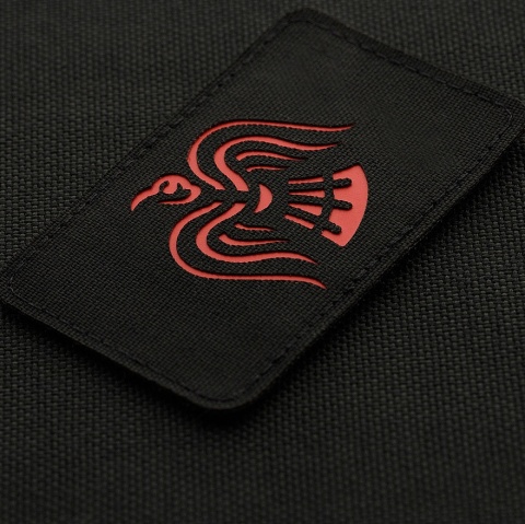 M-TAC Naszywka na rzep Sztandar Wrona Laser Cut Black/Red