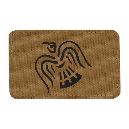 M-TAC Naszywka na rzep Sztandar Wrona Laser Cut Coyote/Black