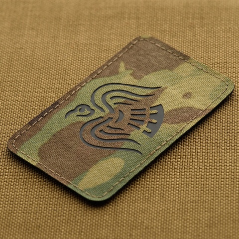 M-TAC Naszywka na rzep Sztandar Wrona Laser Cut MultiCam® Black