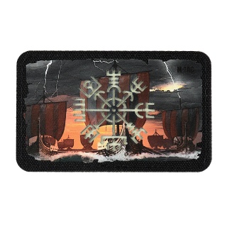 M-TAC Naszywka na rzep Vegvisir Drakkar 80x50 mm Black GID
