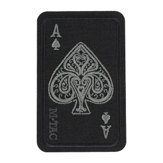 M-TAC Naszywka na rzep Ace Of Spades Haftowana Black