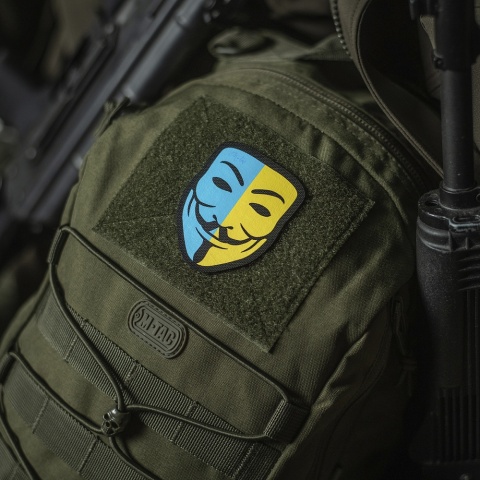 M-TAC Naszywka na rzep Anonymous Black Yellow/Blue