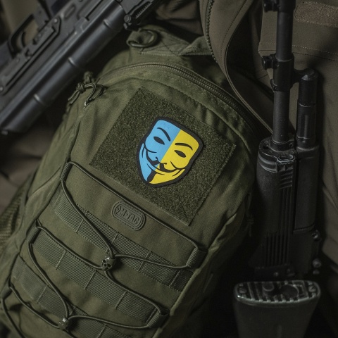 M-TAC Naszywka na rzep Anonymous Black Yellow/Blue