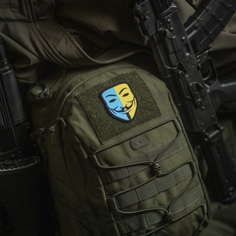 M-TAC Naszywka na rzep Anonymous Black Yellow/Blue