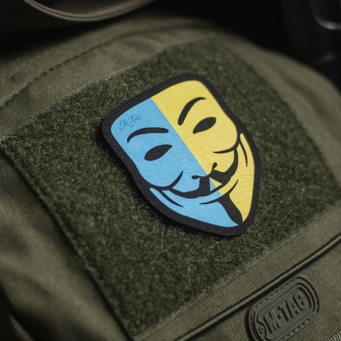 M-TAC Naszywka na rzep Anonymous Black Yellow/Blue