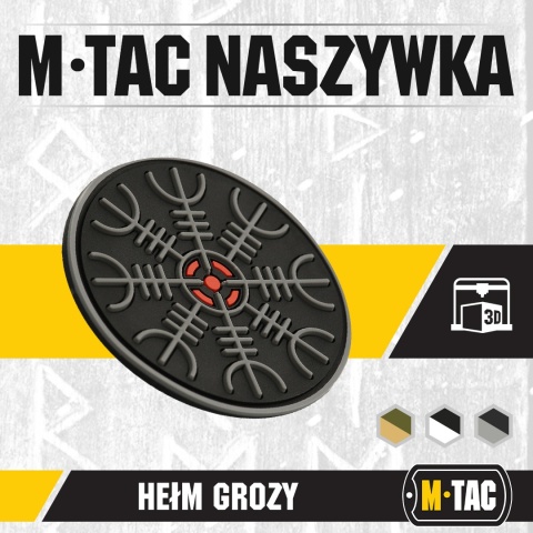 M-TAC Naszywka na rzep Hełm Grozy PVC Black Grey