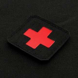 M-TAC Naszywka na rzep Medic Cross Laser Cut Black Red