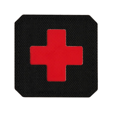 M-TAC Naszywka na rzep Medic Cross Laser Cut Black Red