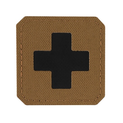 M-TAC Naszywka na rzep Medic Cross Laser Cut Coyote Black