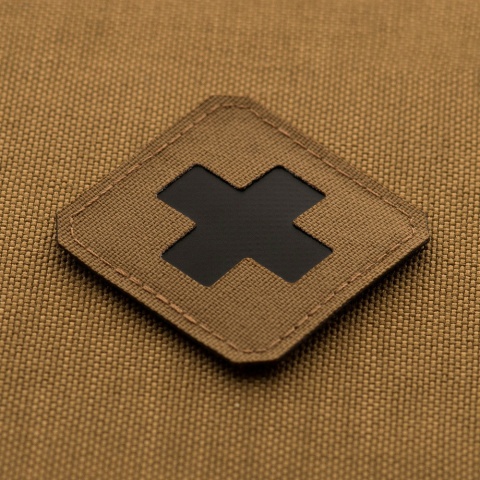M-TAC Naszywka na rzep Medic Cross Laser Cut Coyote Black