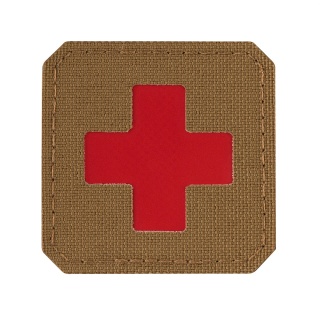 M-TAC Naszywka na rzep Medic Cross Laser Cut Coyote Red
