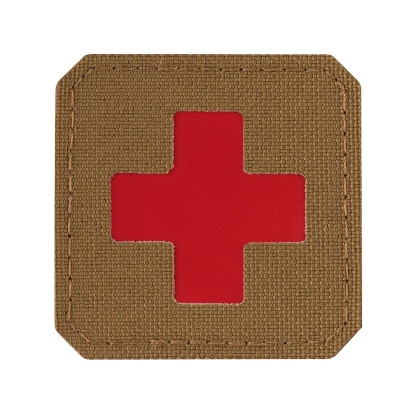 M-TAC Naszywka na rzep Medic Cross Laser Cut Coyote Red