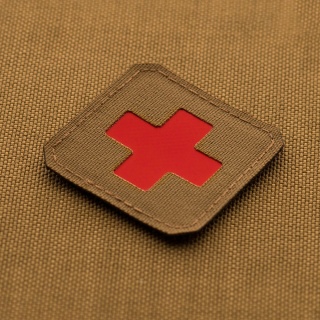 M-TAC Naszywka na rzep Medic Cross Laser Cut Coyote Red