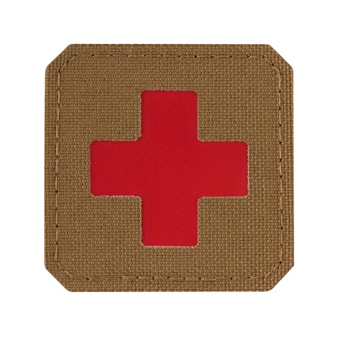 M-TAC Naszywka na rzep Medic Cross Laser Cut Coyote Red