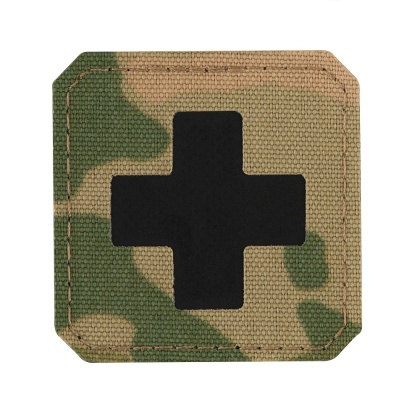 M-TAC Naszywka na rzep Medic Cross Laser Cut MultiCam® Black