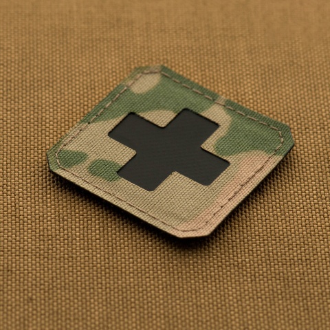 M-TAC Naszywka na rzep Medic Cross Laser Cut MultiCam® Black
