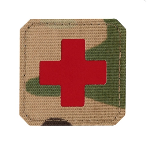 M-TAC Naszywka na rzep Medic Cross Laser Cut MultiCam® Red