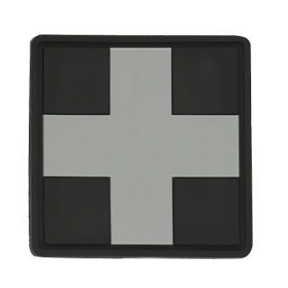 M-TAC Naszywka na rzep Medic Cross Square PVC Black Grey