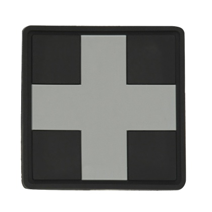 M-TAC Naszywka na rzep Medic Cross Square PVC Black Grey