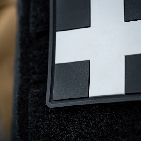 M-TAC Naszywka na rzep Medic Cross Square PVC Black Grey